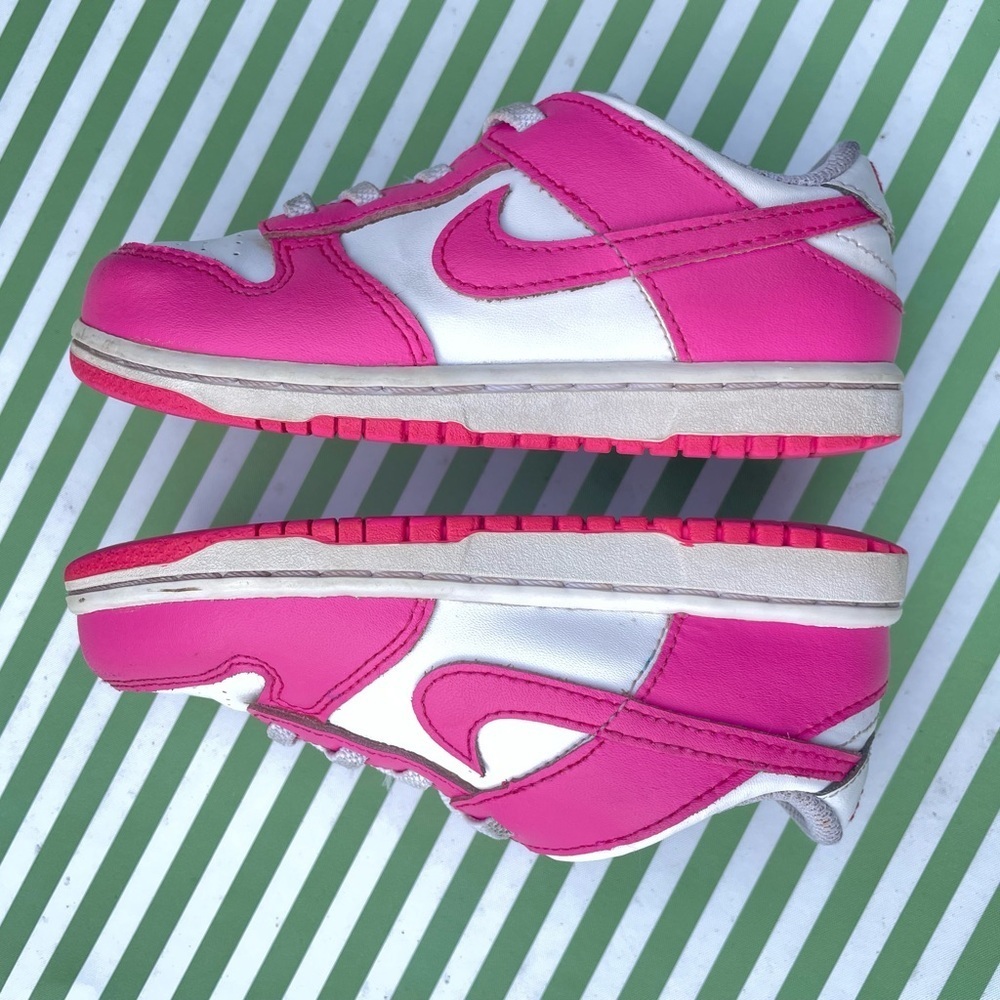 Nike Dunk Low Fuchsia Toddler Size 9.5 - Picture 7 of 10